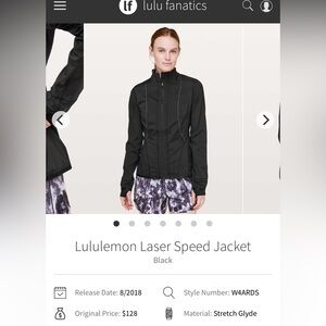 Lululemon Laser Speed running Jacket size 10